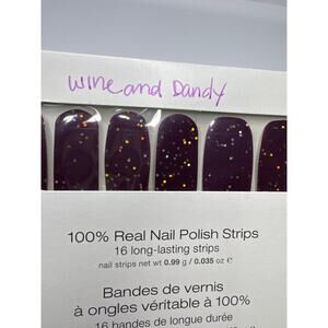 NWT Color Street “Wine and Dandy” Glittery Blackberry Nail Strips